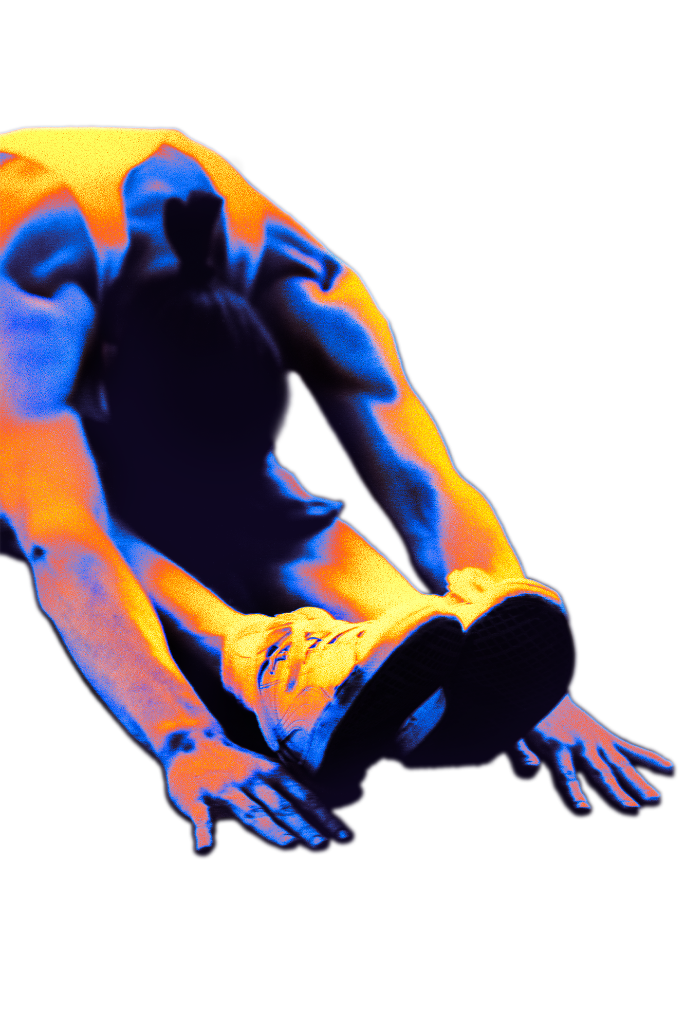 Athlete stretching